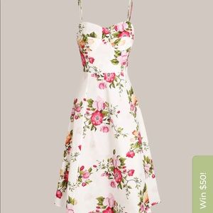 NWT Floral Printed Split Midi Dress, Sz. L, Cotton